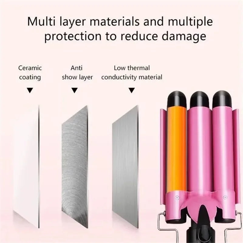 Professional Hair Curling Iron Ceramic Triple Barrel Hair-Curler Irons Hair Wave Waver Styling Tools Hair Styler Wand for Woman