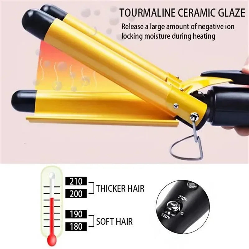 Professional Hair Curling Iron Ceramic Triple Barrel Hair-Curler Irons Hair Wave Waver Styling Tools Hair Styler Wand for Woman