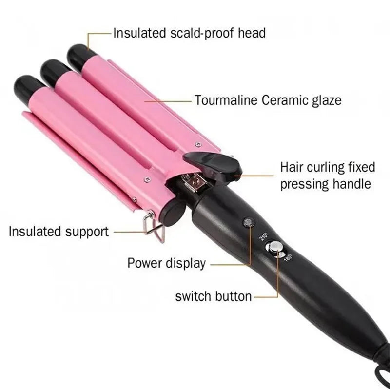 Professional Hair Curling Iron Ceramic Triple Barrel Hair-Curler Irons Hair Wave Waver Styling Tools Hair Styler Wand for Woman